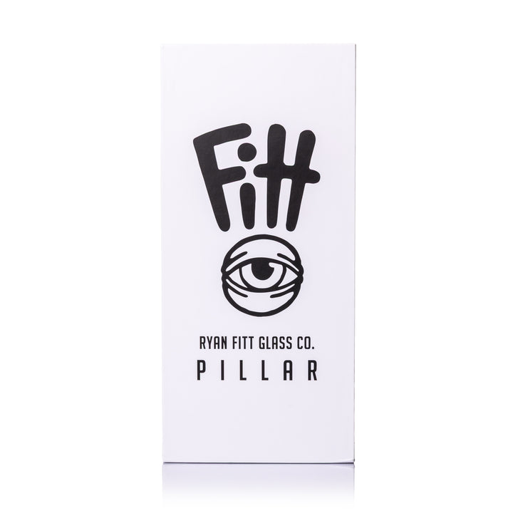 ryan fitt glass co pillar pivot bubbler retail box front displaying official branding and product presentation