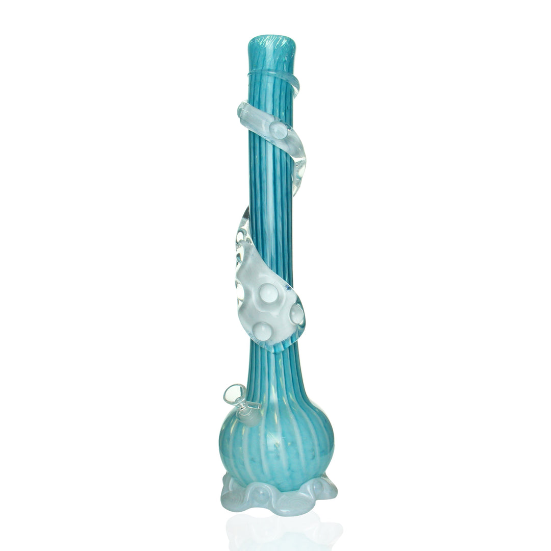 Noble Glass Large Bong Blue and White Swirl water pipe