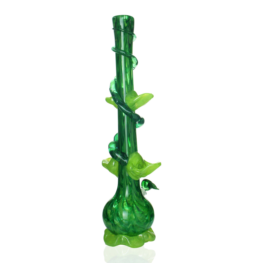 Noble Glass Large Bong Premium Leaves side view