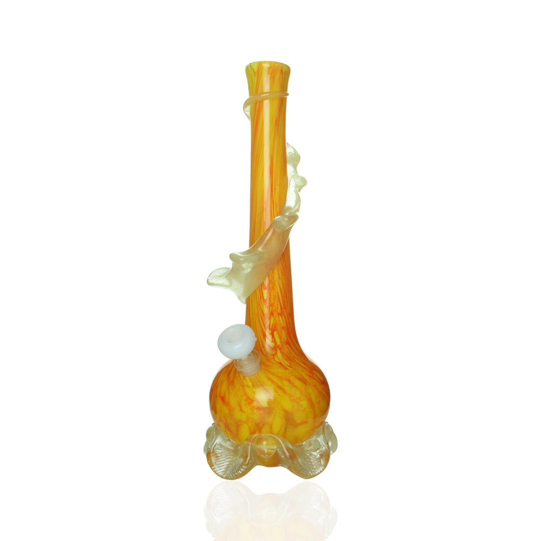 Noble Glass Medium Bong Orange and Full Glow Swirl water pipe