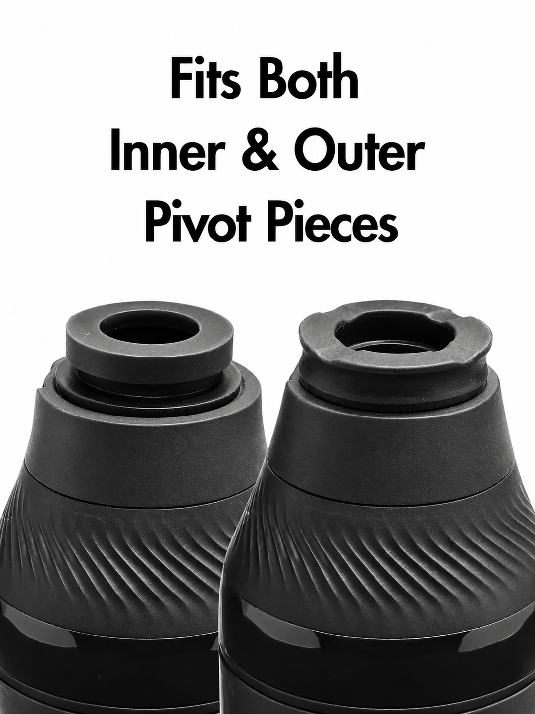 Nope 2 Dope Pivot 2 Proxy Core Adapter V2 — inner and outer mounting orientations shown side by side, demonstrating the V2 reversible design (Proxy Core sold separately)