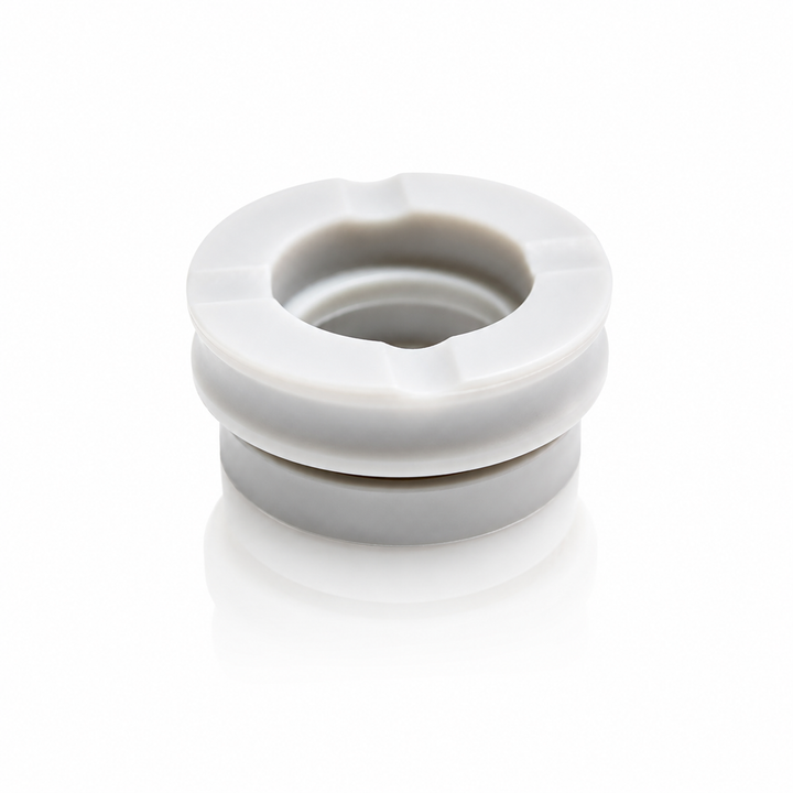 Nope 2 Dope Pivot 2 Proxy Core Adapter V2 in Grey — American-made adapter that mounts Puffco Pivot Spinner Tips on a Proxy Core
