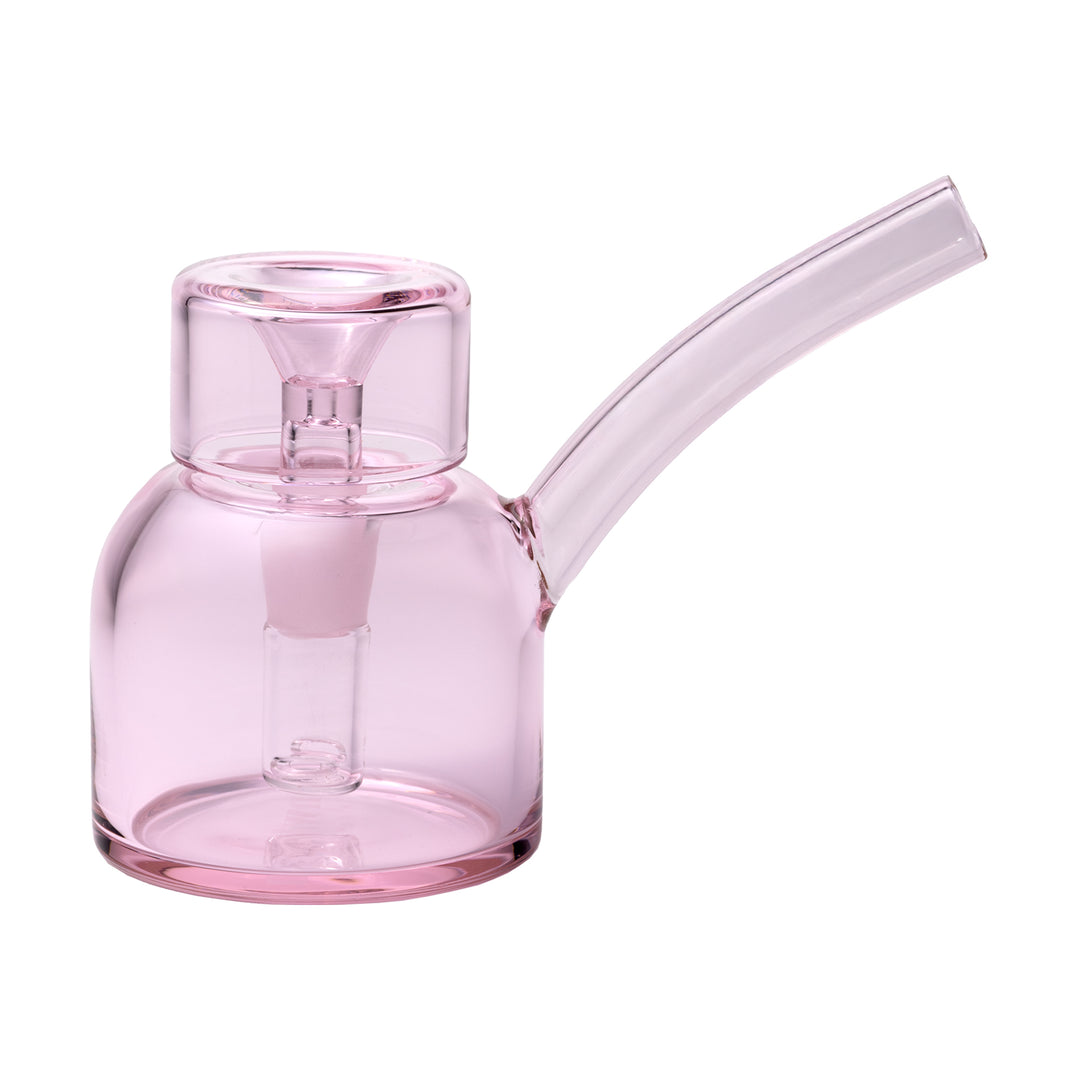 Petal Pink Compact 4.9 inch Vesper glass bubbler by NWTN Home