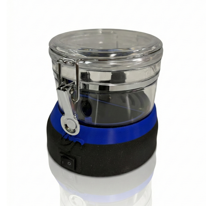 ODT Banger Bath Electric ISO Cleaner – blue and black model with clear dunk chamber and powered ISO cleaning system.
