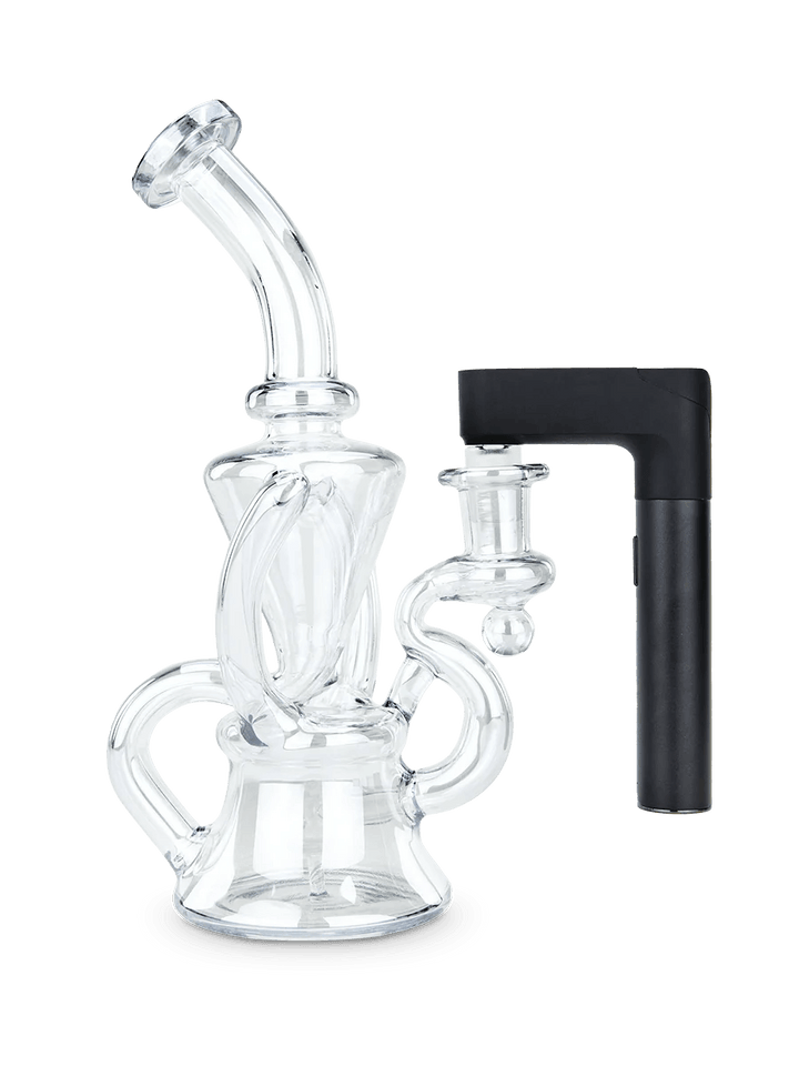 Puffco Pivot Glass Adapter on a Recycler Rig