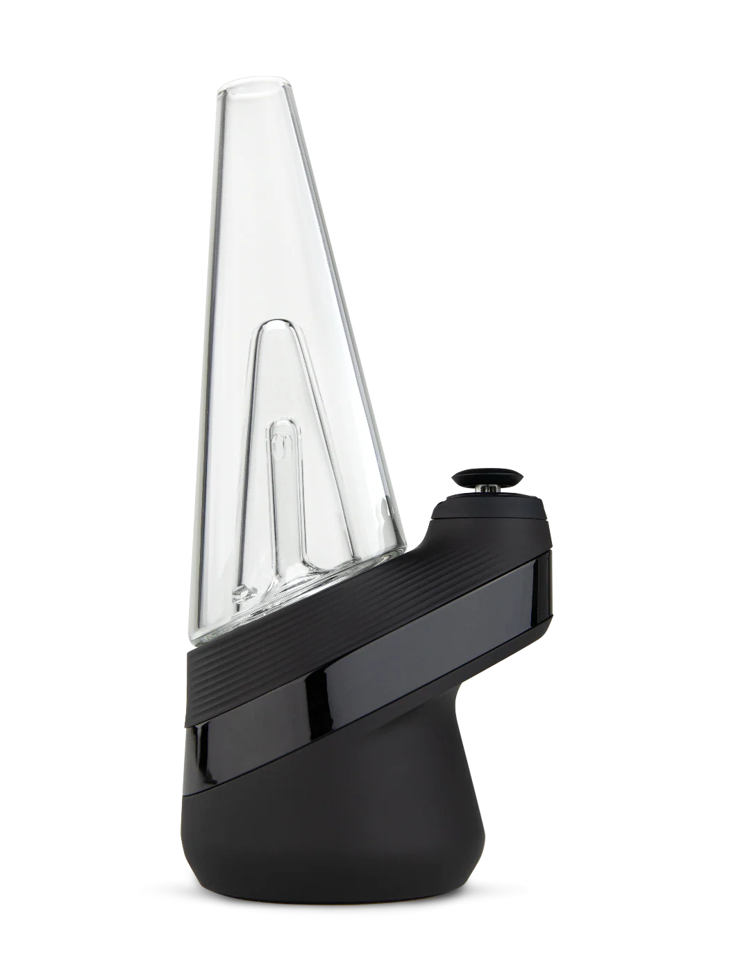 Puffco Peak in Onyx – right profile showing airflow path and sleek matte finish.