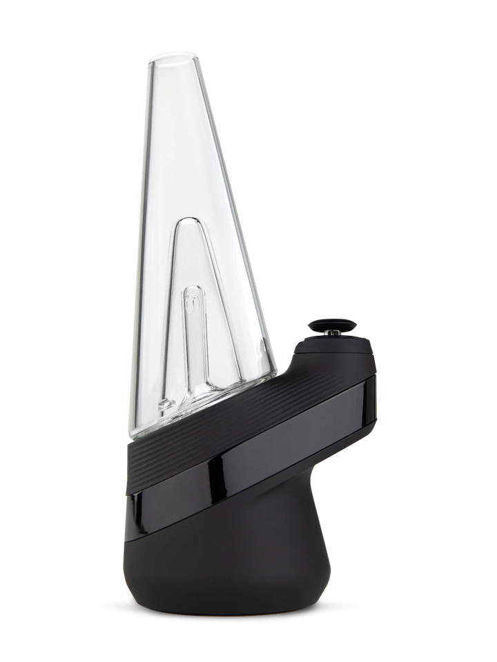 Puffco Peak in Onyx – right profile showing airflow path and sleek matte finish.
