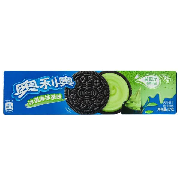 Oreo Matcha Ice Cream — matcha ice cream flavor sandwich cookies, imported exotic snack