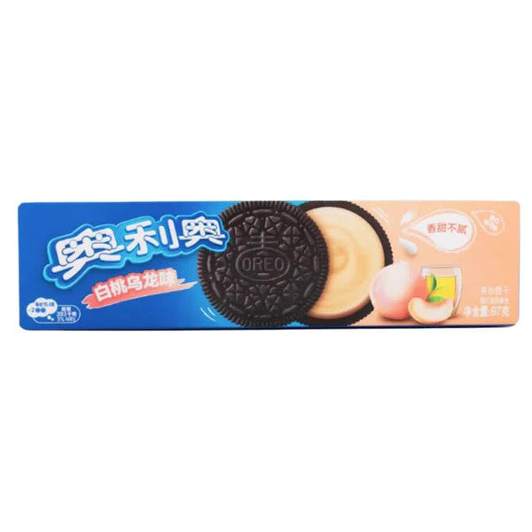 Oreo White Peach Oolong — white peach oolong tea flavor sandwich cookies, imported exotic snack