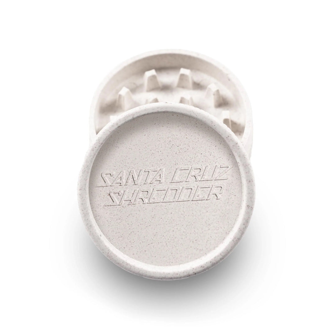 Santa Cruz Shredder 2 Piece Large Hemp Grinder in White – Compostable Bioplastic Build