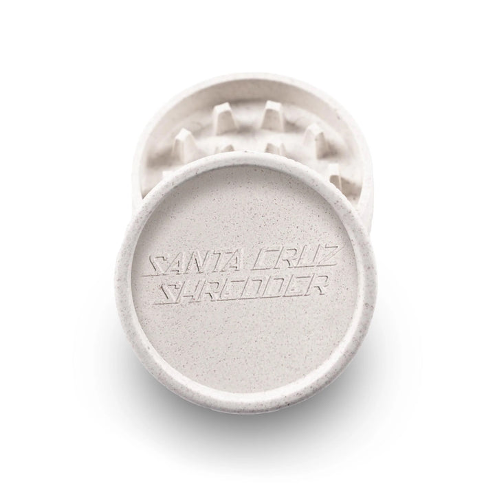 Santa Cruz Shredder 2 Piece Large Hemp Grinder in White – Compostable Bioplastic Build