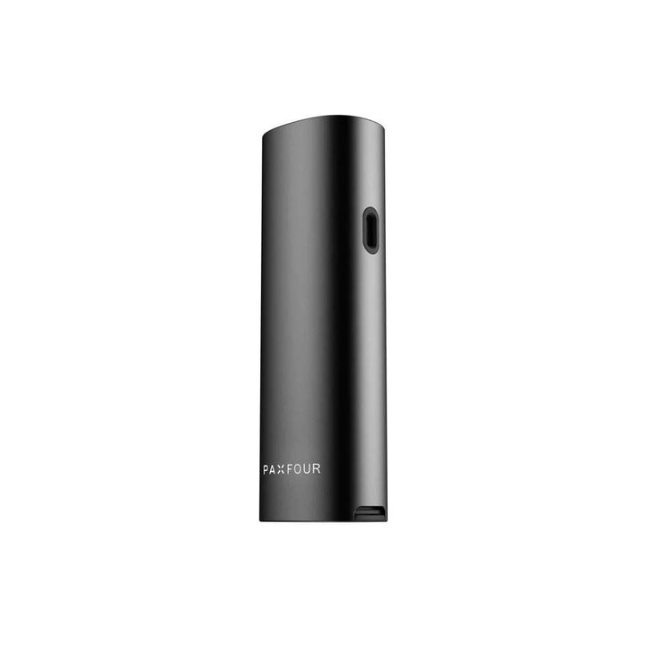 PAX FOUR Onyx vaporizer rear angle showing matte black aluminum finish
