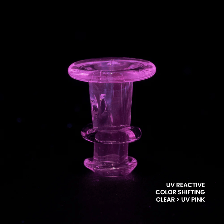 Empire Glassworks Puffco New Peak and Proxy glass joystick cap in UV Pink