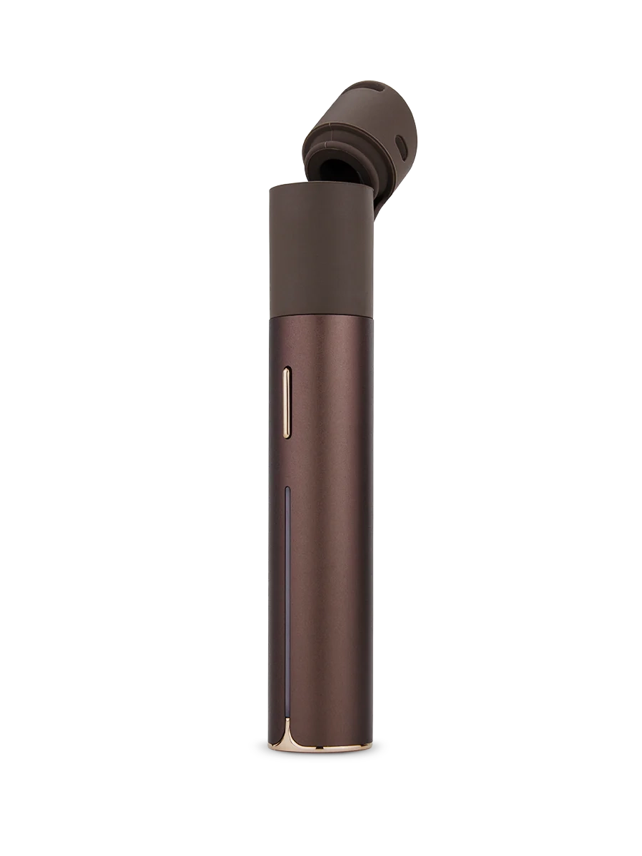 Puffco Pivot Mocha – open mouthpiece showing vapor path and airflow structure.