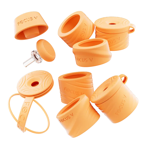 focus v carta swivel silicone essentials kit tangerine colorway silicone sleeves and accessories
