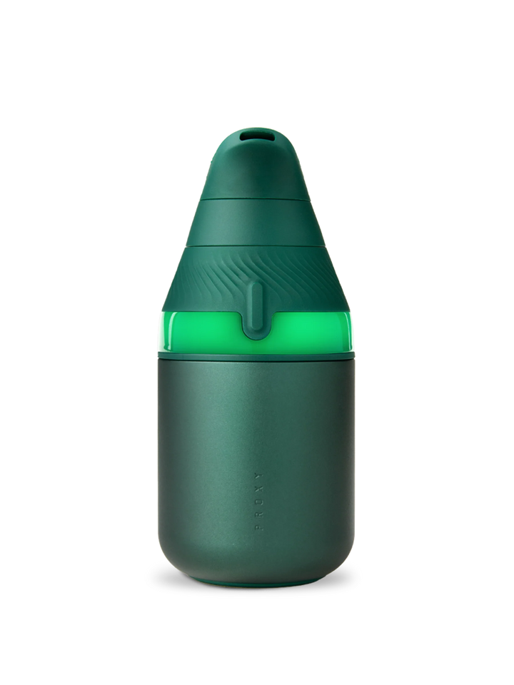 Puffco Proxy Core Kit in Pine — front view of the green Proxy base and Core Mouthpiece