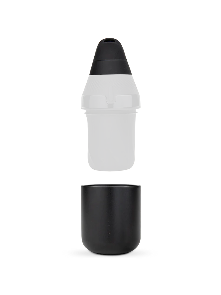 Puffco Proxy Core kit components separated showing mouthpiece, chamber housing, and modular cup system
