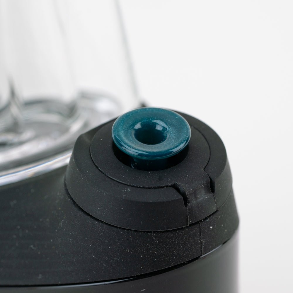 Empire Glassworks Puffco New Peak and Proxy glass joystick cap in Blue Lagoon, view 3