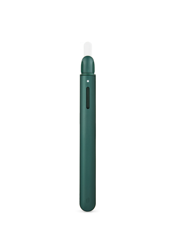 Puffco Hot Knife (New Version) in Pine with the cap off, exposing the ceramic heated tip