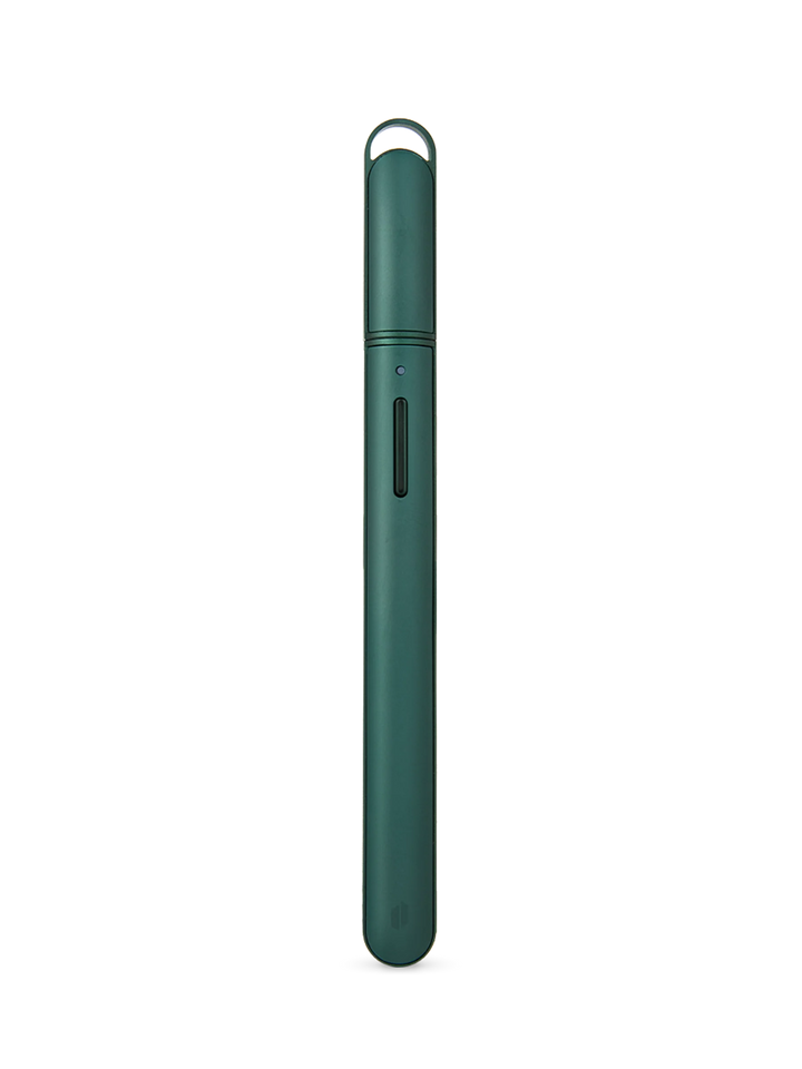 Puffco Hot Knife (New Version) in Pine — the green colourway of the cordless electric heated dab tool, cap on