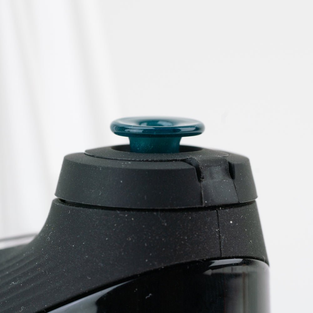 Empire Glassworks Puffco New Peak and Proxy glass joystick cap in Blue Lagoon, view 2
