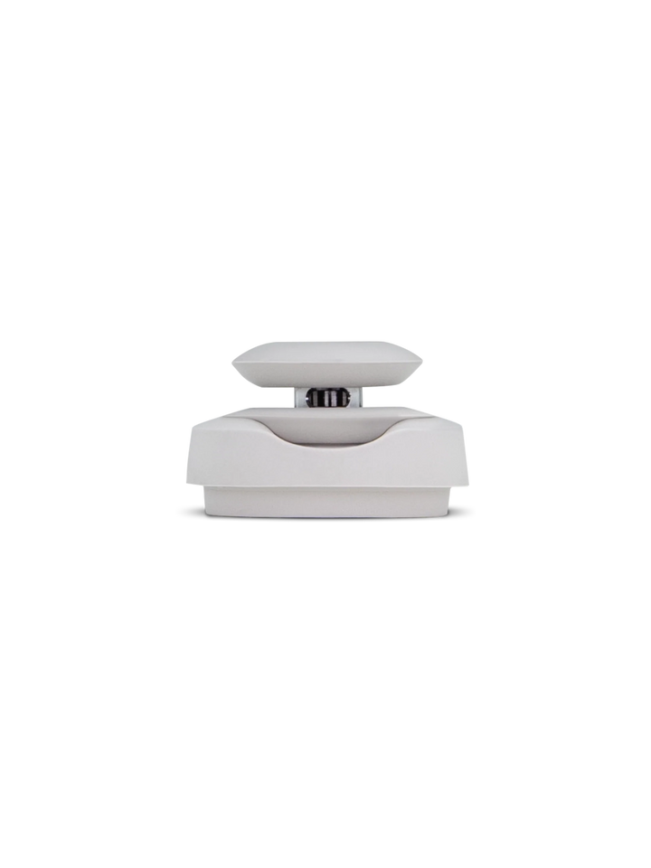 White Puffco New Peak Joystick Cap + Tether designed for enhanced vapor control and easy cleaning