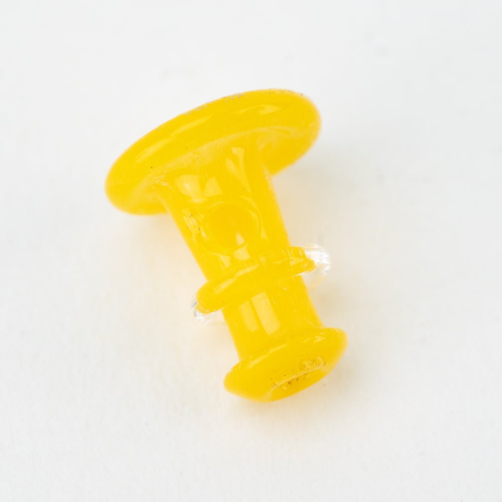 Empire Glassworks Puffco New Peak and Proxy glass joystick cap in Yellow, view 3