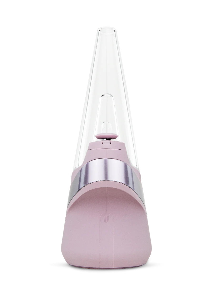 Puffco Peak Bliss – front-facing image showing clean pink body and LED indicator band.