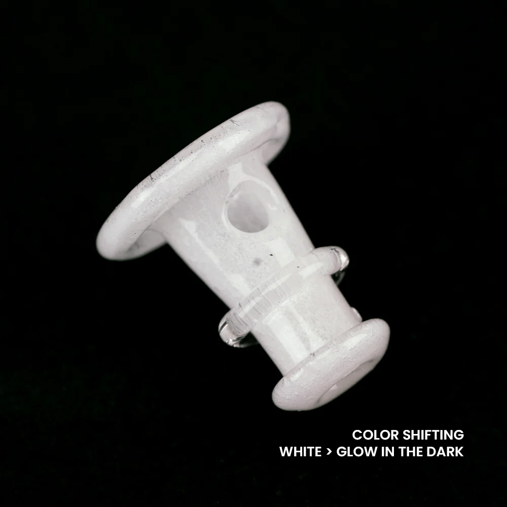 Empire Glassworks Puffco New Peak and Proxy glass joystick cap in Glow In The Dark, view 2