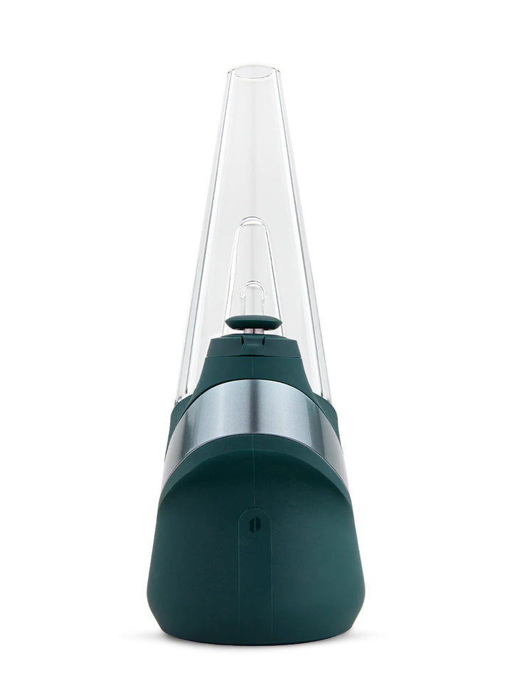 Puffco Peak Pine – centered front view showing LED band and conical glass top.