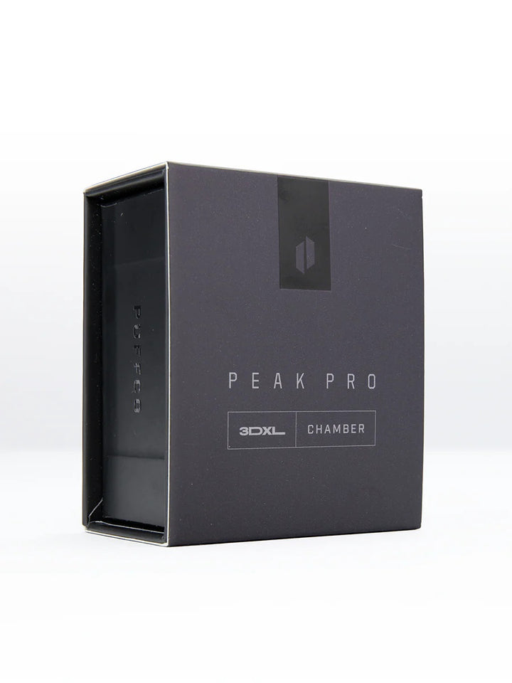 Puffco 3DXL Chamber Black – retail packaging for the upgraded XL chamber, matte black edition.