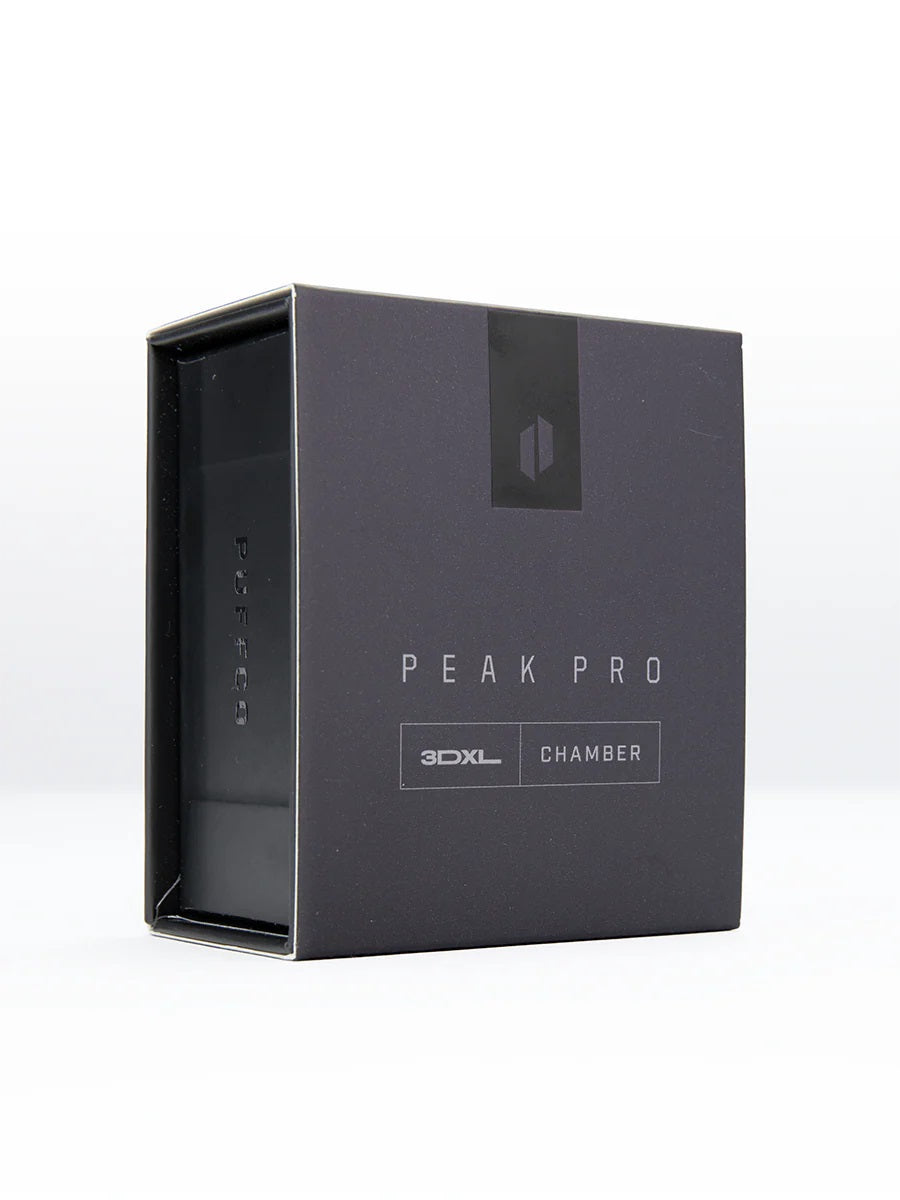 Puffco 3DXL Chamber Black – retail packaging for the upgraded XL chamber, matte black edition.