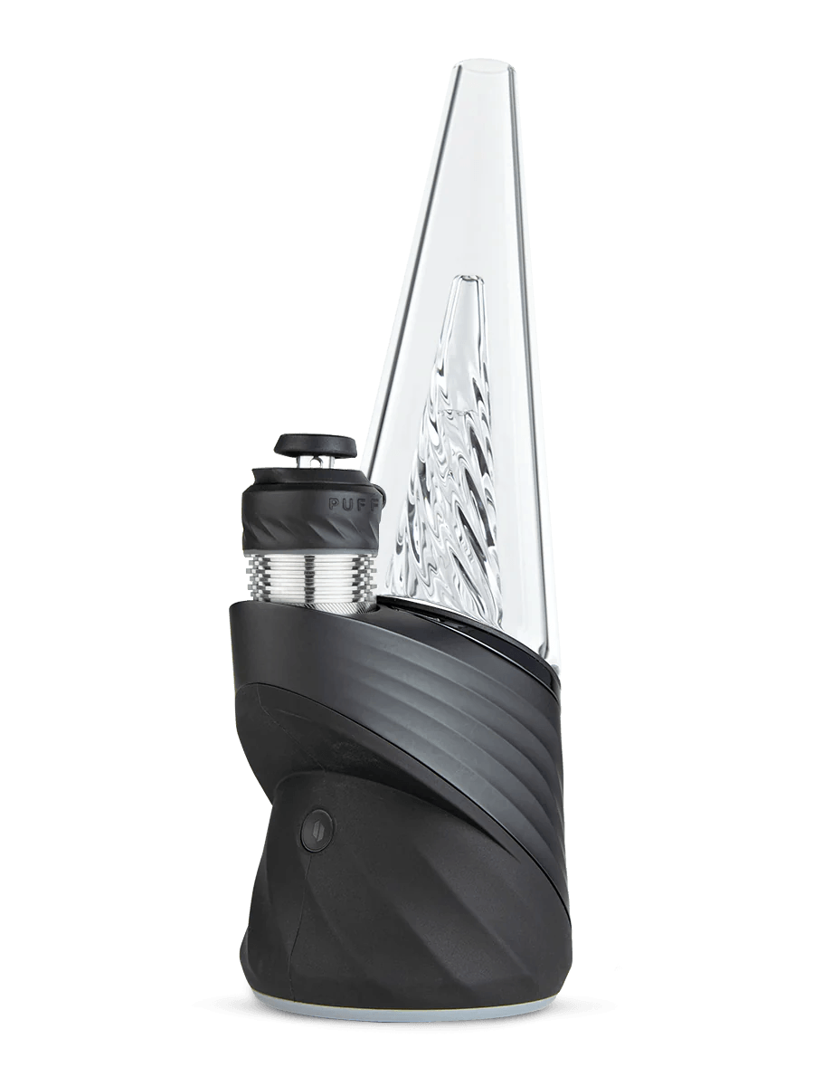 Puffco Peak Pro 3DXL in Onyx – matte black base with clear cone glass and upgraded 3DXL chamber.