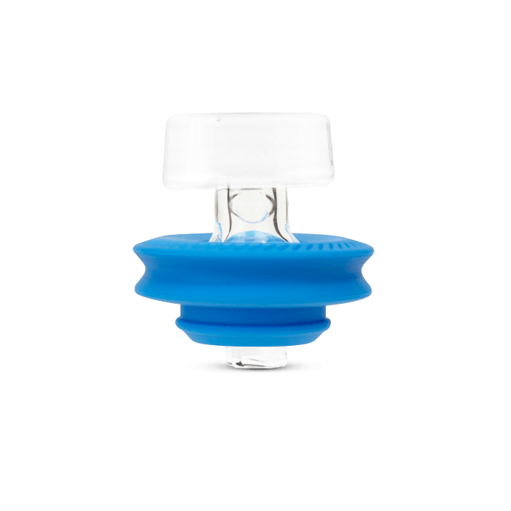 Puffco Peak Pro Ball Cap — Blue glass ball carb cap for Peak Pro airflow control