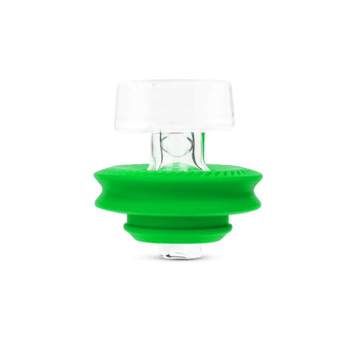 Puffco Peak Pro Ball Cap — Green glass ball carb cap for Peak Pro airflow control