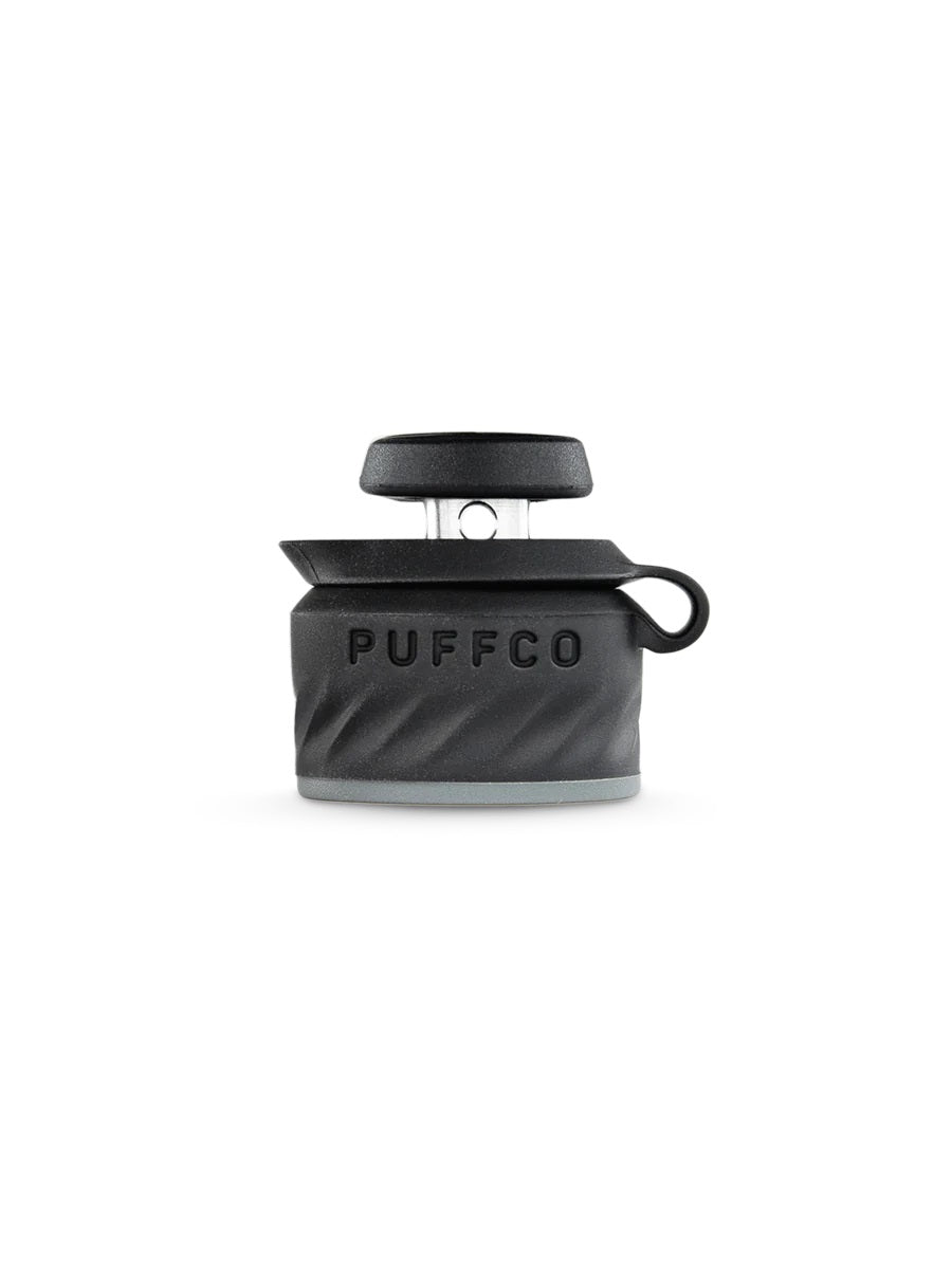 Black Puffco Peak Pro Joystick Cap with ergonomic grip for better control and performance