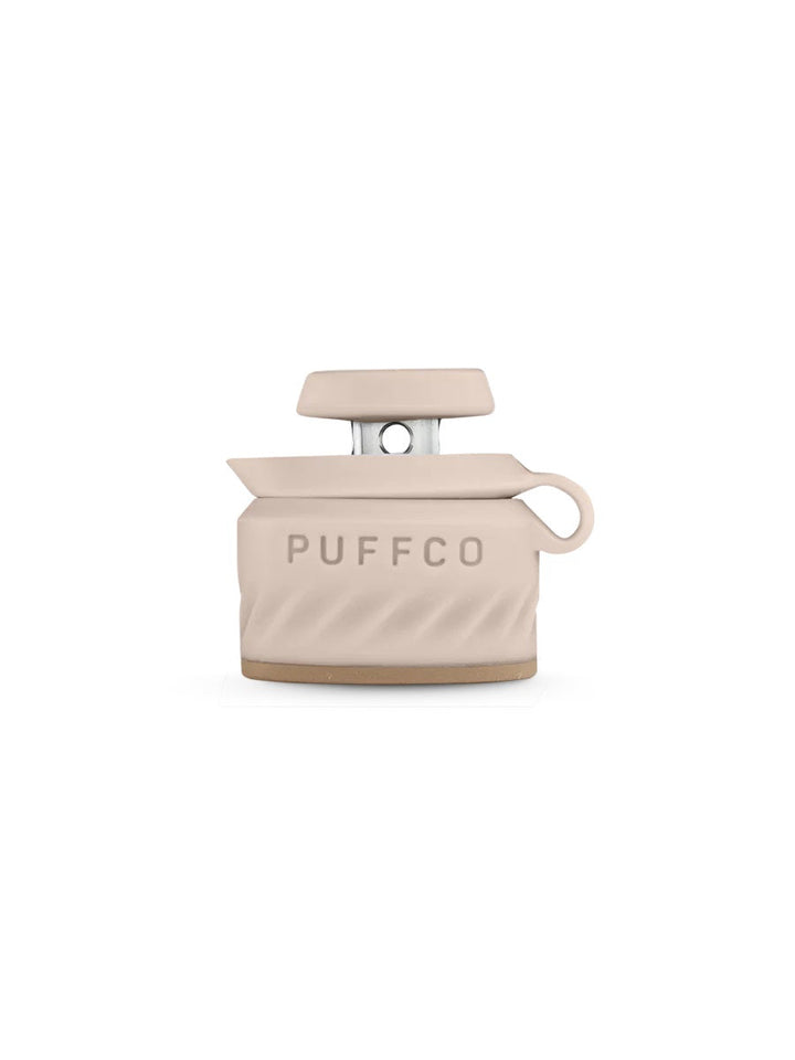 Tan Puffco Peak Pro Joystick Cap adds sleek functionality to your Peak Pro device
