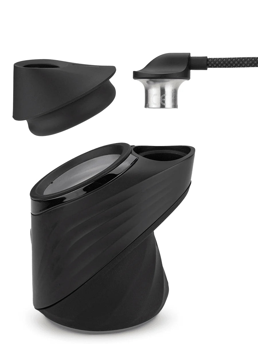 Puffco Peak Pro Link base stand with chamber dock and power connection cable detail