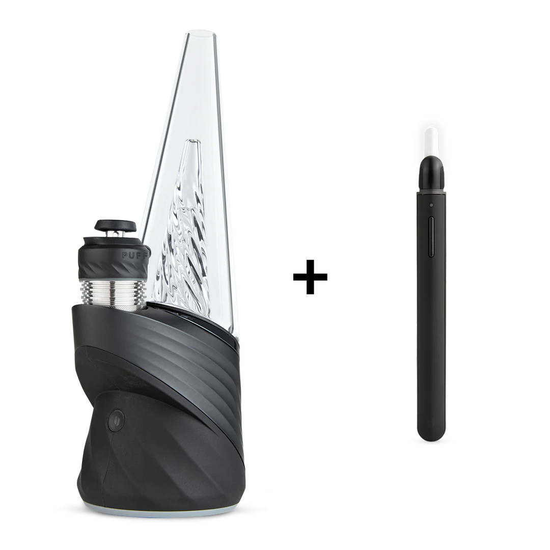 Puffco Peak Pro V2 with 3DXL chamber and Puffco Hot Knife bundle showing complete XL performance dab setup