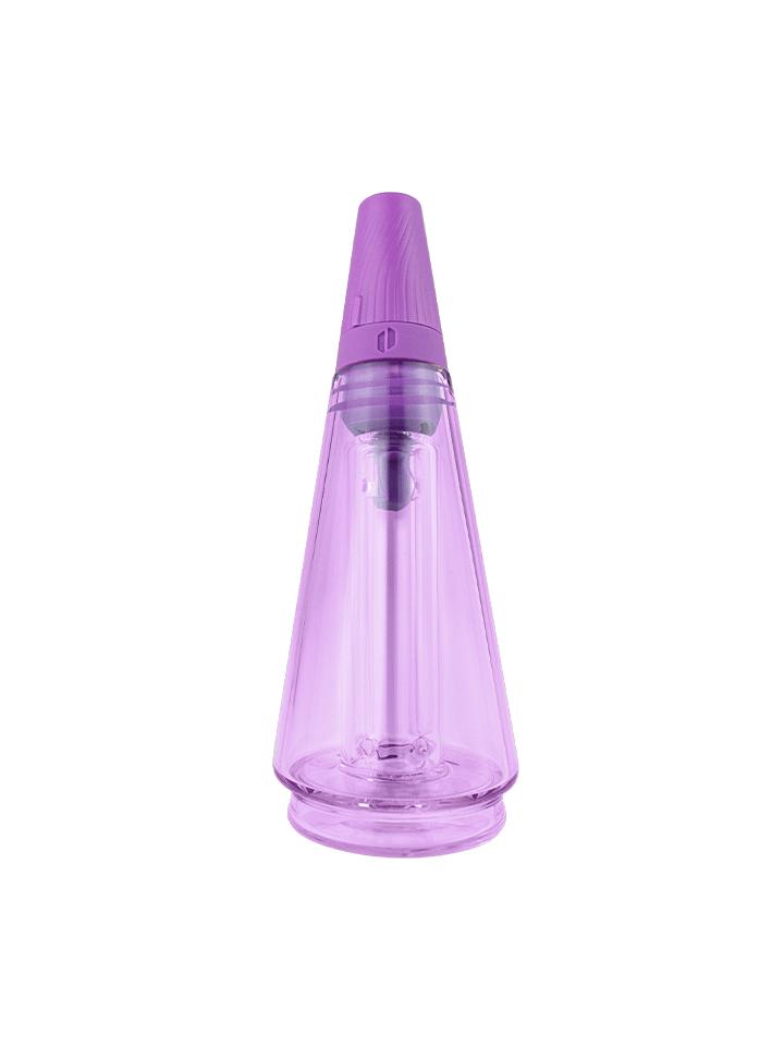 Purple Puffco Peak Pro Travel Glass with sleek design and spill-proof top for on-the-go use