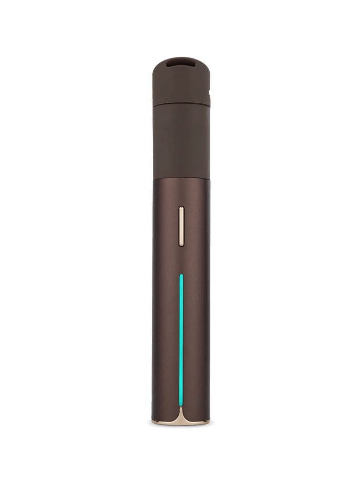 Puffco Pivot Vaporizer in Mocha – bronze-brown finish, portable vaporizer front profile.