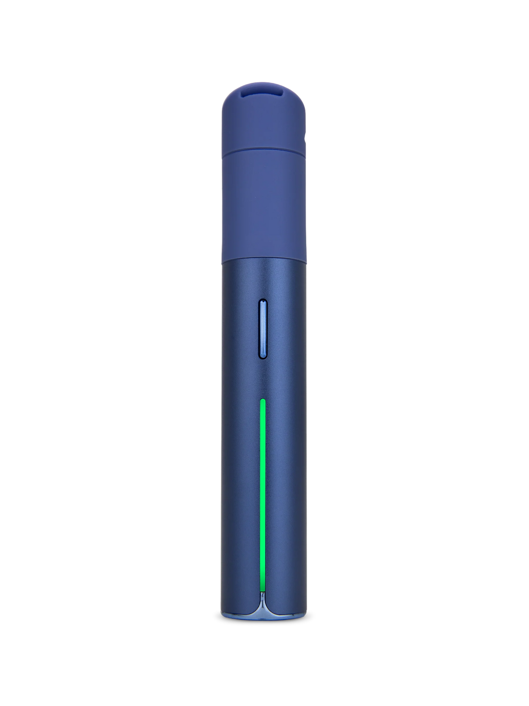 Puffco Pivot Sapphire — pocket-size dab vaporizer in deep sapphire blue, front profile of compact portable device