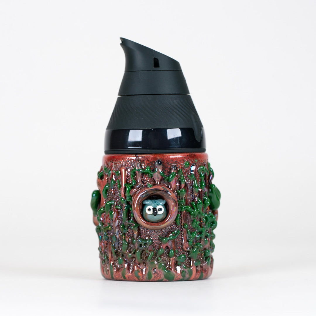 Empire Glassworks Renew The Redwood Puffco Proxy Core Attachment, installed on a Puffco Proxy Core, front view.