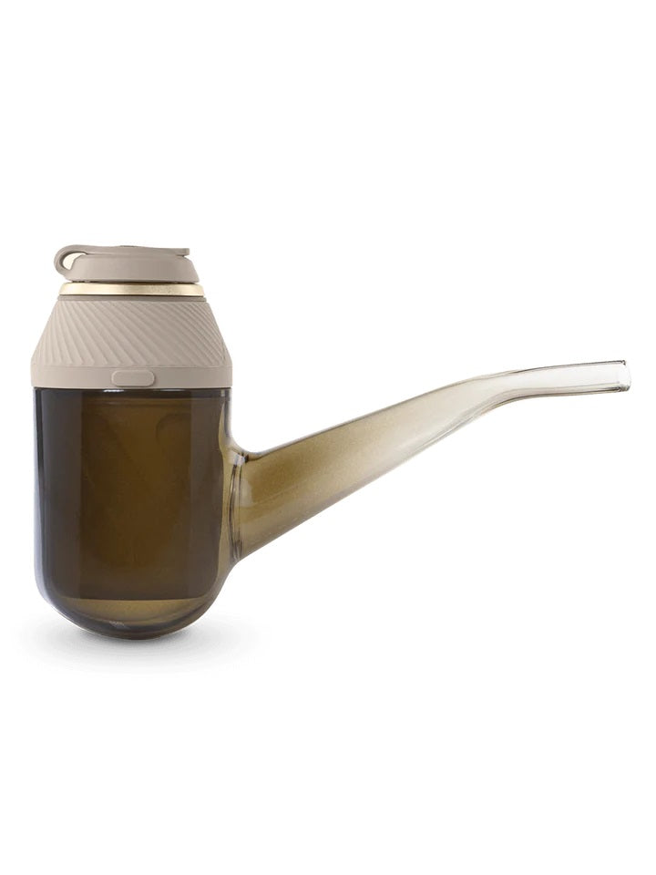 Tan and amber Puffco Proxy Kit with modern design and glass stem
