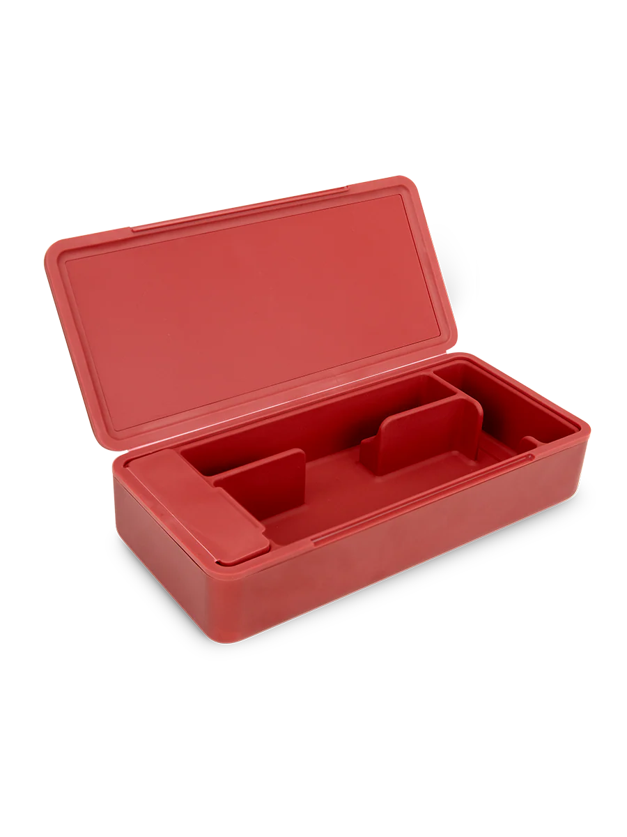 Puffco Pivot Travel Case Daybreak color with Organized Interior Compartments Open