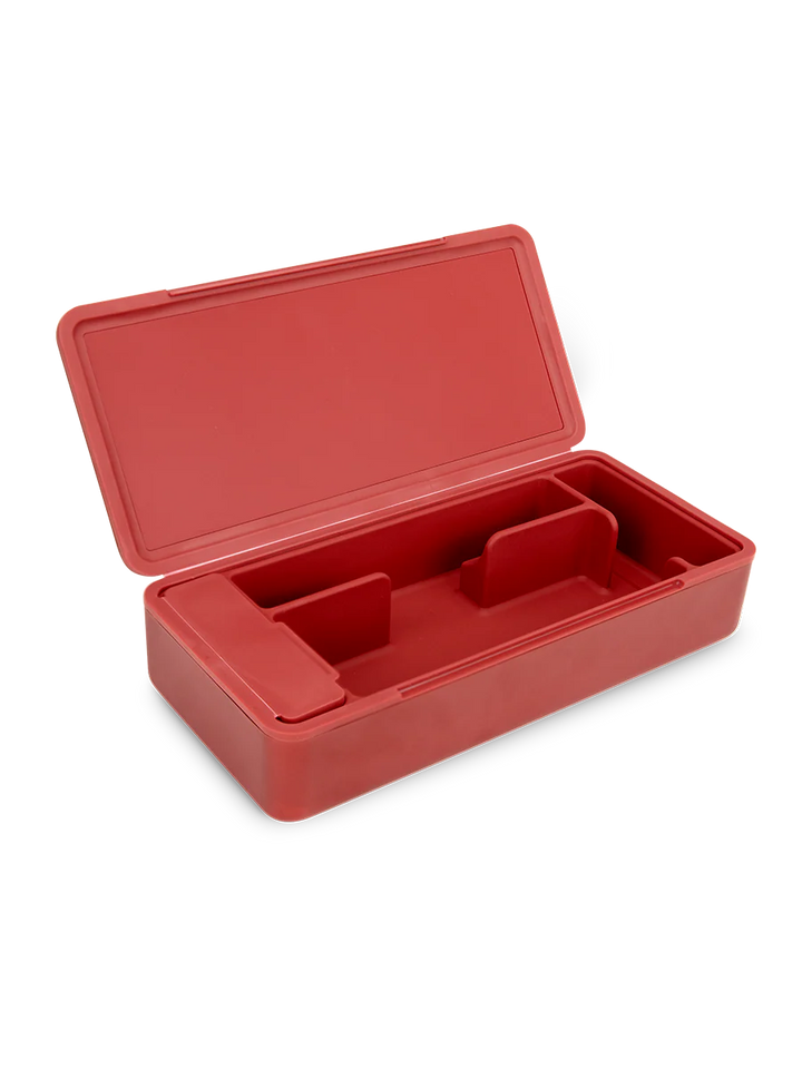 Puffco Pivot Travel Case Daybreak color with Organized Interior Compartments Open