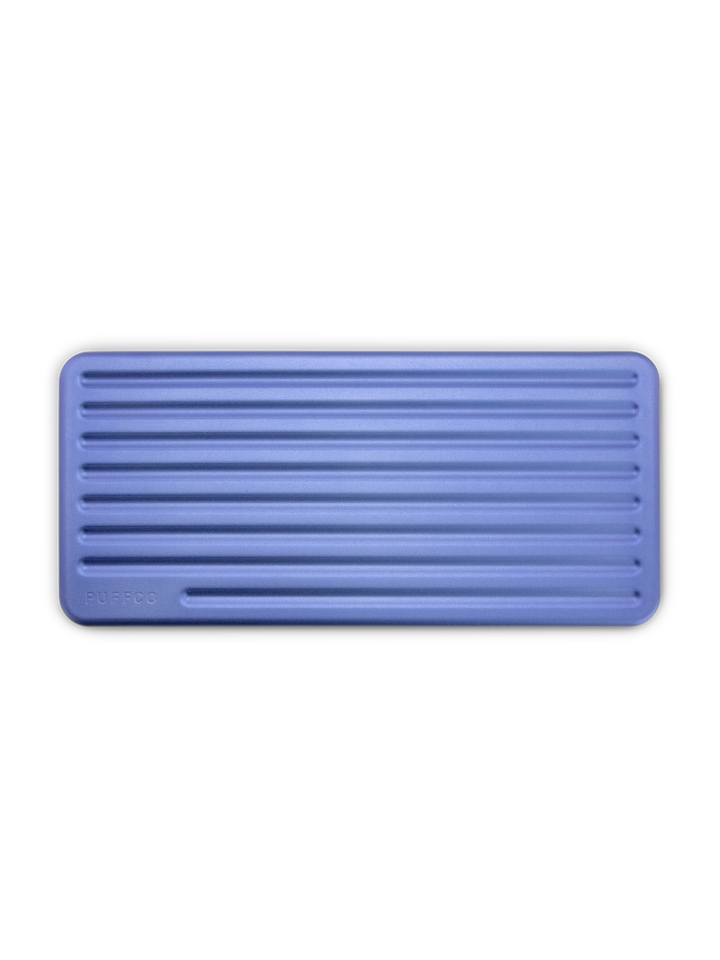 Puffco Travel Case — Sapphire hard shell case, overhead closed view