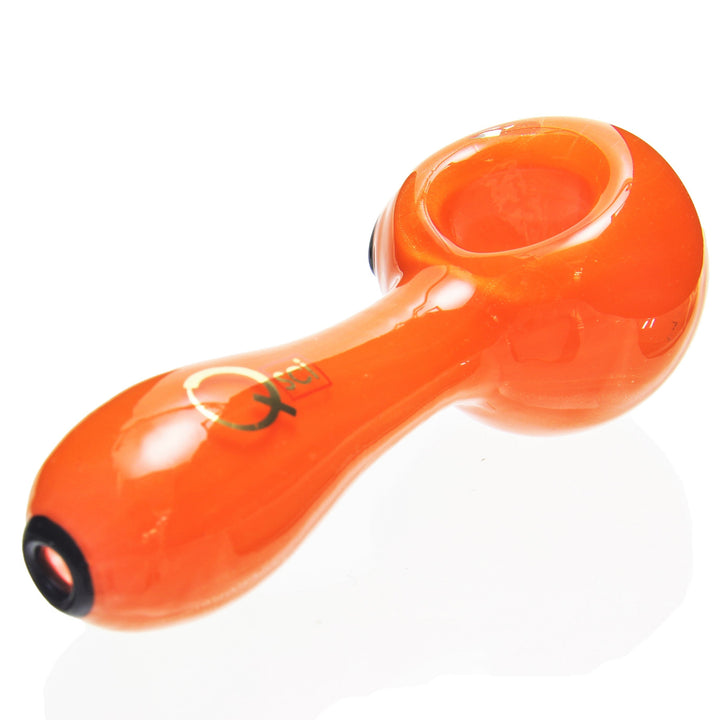 Q Sci 4 inch Spoon Orange glass hand pipe