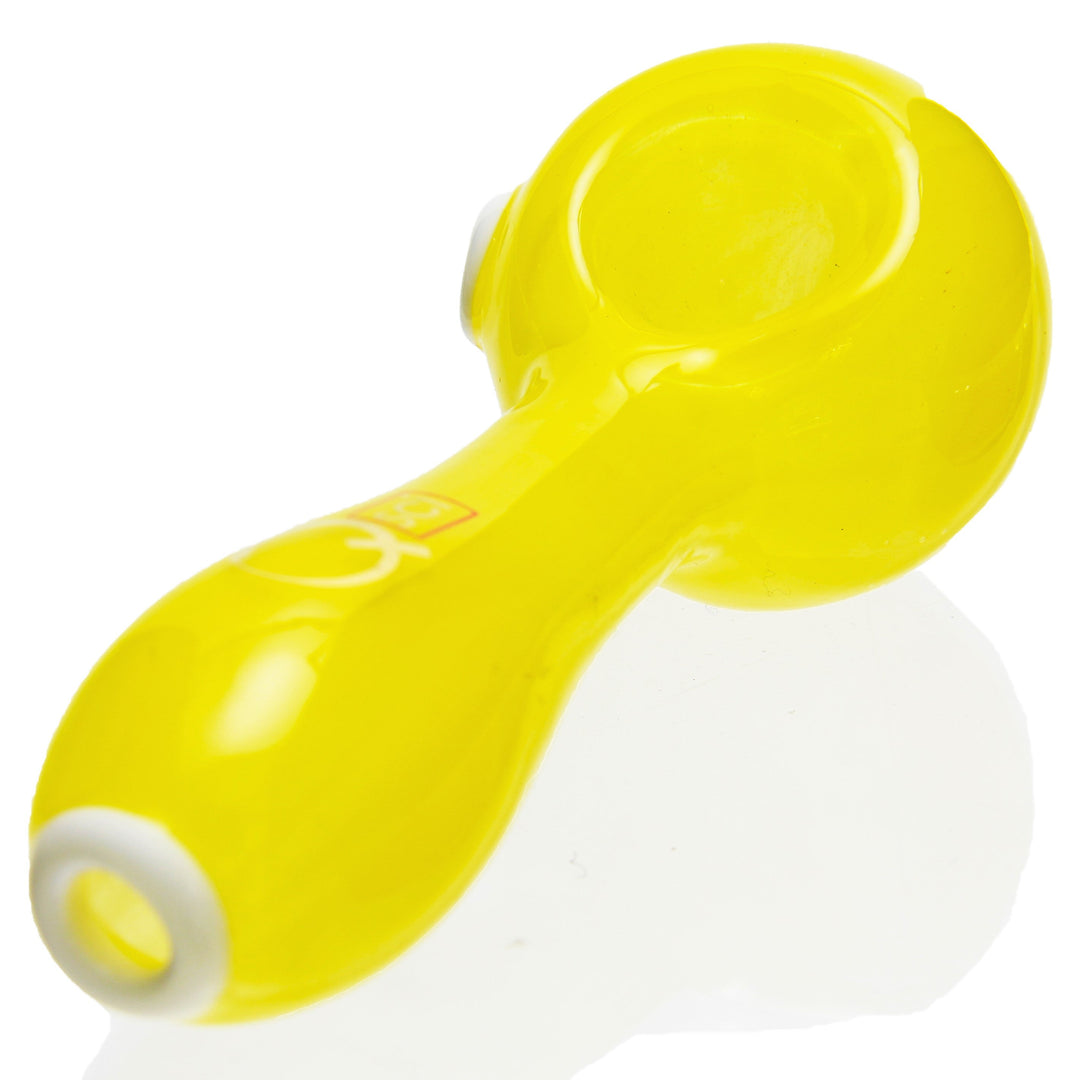 Q Sci 4 inch Spoon Yellow glass hand pipe