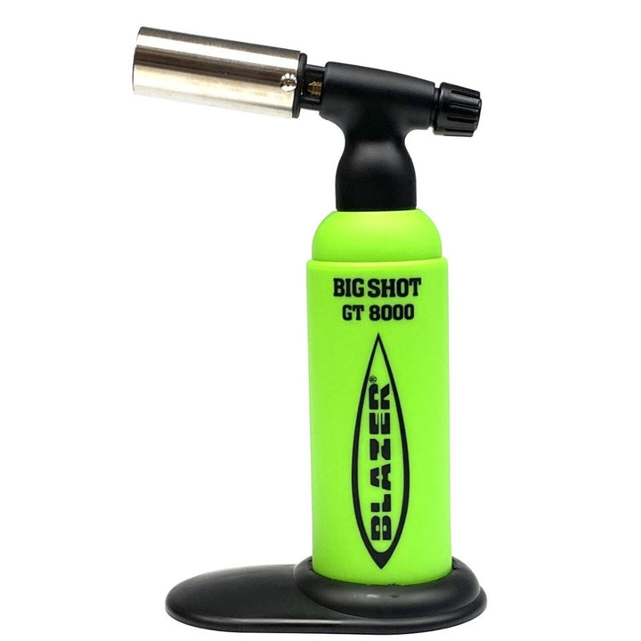 Blazer Big Shot GT8000 Torch – Neon Green - professional refillable butane torch with 2500°F flame
